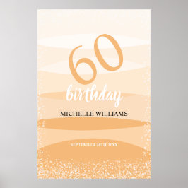 ピンクモダン色の夏の誕生日パーティー ポスター