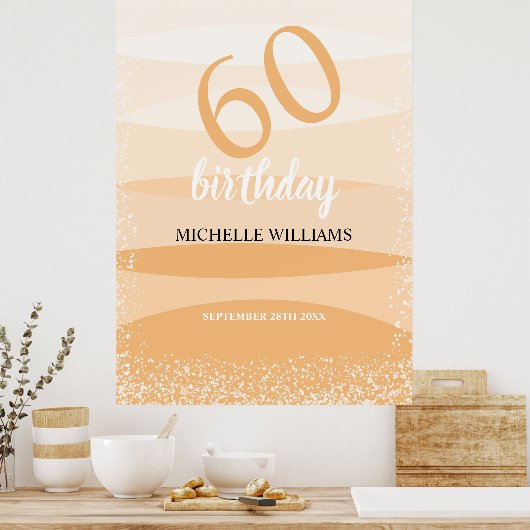 ピンクモダン色の夏の誕生日パーティー ポスター (キッチン)