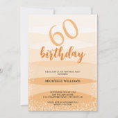 ピンクモダン色の夏の誕生日パーティー 招待状 (正面)