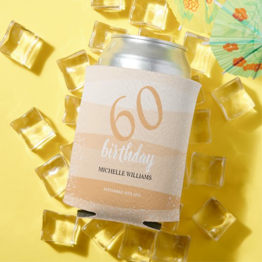 ピンクモダン色の夏の誕生日パーティー 缶クーラー (インサイチュ 夏)