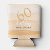 ピンクモダン色の夏の誕生日パーティー 缶クーラー (裏面)