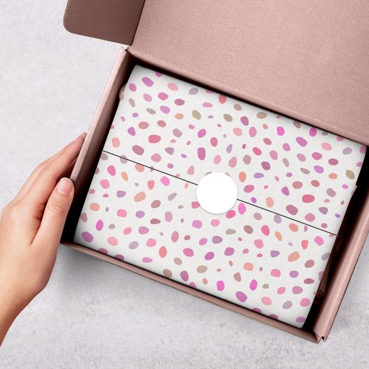 ピンクモダン色の抽象芸術スポットパターン 薄葉紙