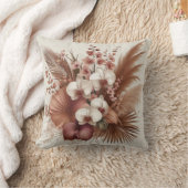 ピンクモダン色の白い蘭の花と熱帯離れの花 クッション (ブランケット)