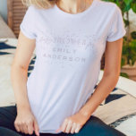 ピンクモダン色の虹と星ピンク色の赤ちゃんシャワー Tシャツ<br><div class="desc">私のレインボー素晴らしスターズの赤ちゃんシャワーのコレクションを紹介する魔法の祝魅惑的な方法は、あなたの小さな喜びの束の近くに到着！楽しいコレクションは楽しい雰囲気を作り出すお洒落よう設計され疑問に思て、お客さまの中で離れの印象を受け継ぐ空間。🌈✨ My Rainbow Stars Baby Shower Collectionは色のパレットを備え鮮やか、あらゆる宇宙を瞬時に明るくする。コレクション内の各アイテムは詳細に注意して慎重に細工され、あなたの特別なイベントのための素晴らしまとまりと視覚的な設定を確保する。</div>