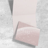 ピンクモダン色の虹と星ホワイトベビーシャワー サンキューカード