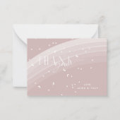 ピンクモダン色の虹と星ホワイトベビーシャワー ノートカード (正面)