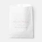 ピンクモダン色の虹と星ホワイトベビーシャワー フェイバーバッグ (正面)