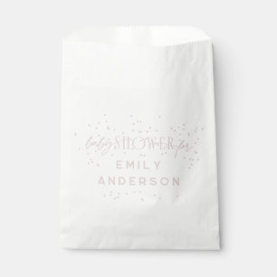 ピンクモダン色の虹と星ホワイトベビーシャワー フェイバーバッグ