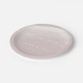 ピンクモダン色の虹と星ホワイトベビーシャワー ペーパープレート (アングル)