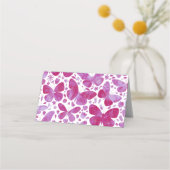 ピンクモダン色の蝶 プレイスカード (裏面)