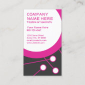 ピンクモダン色の買い手カード ロイヤリティカード (裏面)