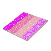 ピンクモダン色（テクスチャ）装飾正方形 タイル (側面)