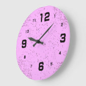 ピンクモダン色 ラージ壁時計 (傾斜)