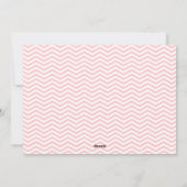 ピンクモダン色、白いシェブロン灰色のクリスマス休暇 シーズンカード (裏面)