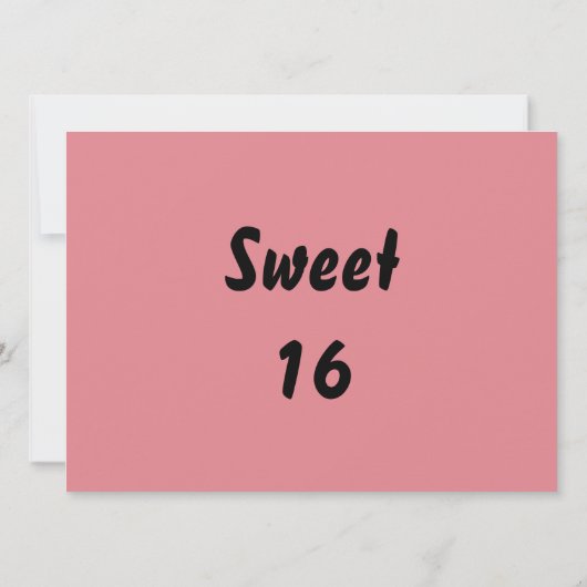 ピンクモダン誕生日招待状 招待状 (裏面)