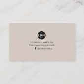 ピンクモダン赤面スモールビジネス向けカード 名刺 (裏面)