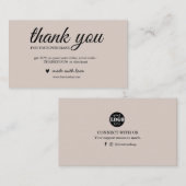 ピンクモダン赤面スモールビジネス向けカード 名刺 (正面/裏面)