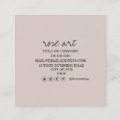 ピンクモダン赤面フローラスクエア名刺 スクエア名刺 (裏面)