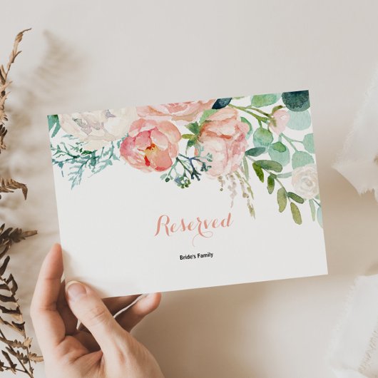 ピンクモダン赤面熱帯フローラ予約サイン