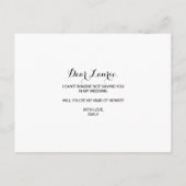 ピンクモダン赤面熱帯フローラ花嫁 インビテーションポストカード (裏面)