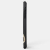 ピンクモダン赤面金ゴールド静脈黒瑪瑙ルック Case-Mate iPhoneケース (裏面/左)