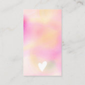 ピンクモダン金ゴールドのグラデーションのロ感謝していゴの順序 名刺 (裏面)
