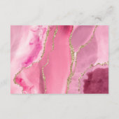 ピンクモダン金ゴールドアゲ結婚ート詳細 エンクロージャーカード (裏面)