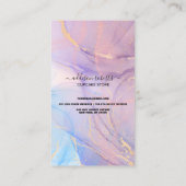 ピンクモダン金ゴールドウォーターのカップケ気にーキビジネス 名刺 (裏面)