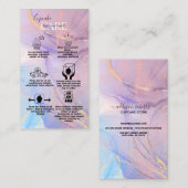 ピンクモダン金ゴールドウォーターのカップケ気にーキビジネス 名刺 (正面/裏面)