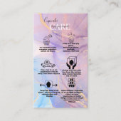 ピンクモダン金ゴールドウォーターのカップケ気にーキビジネス 名刺 (正面)