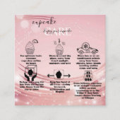 ピンクモダン金ゴールドウォーターカラーカップケ気にーキスクエアブ スクエア名刺 (正面)