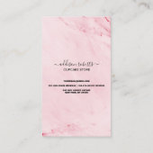 ピンクモダン金ゴールドウォーターカラーカップケ気にーキ 名刺 (裏面)