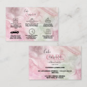 ピンクモダン金ゴールドウォーターカラーケーキ気にービジネスCa 名刺 (正面/裏面)