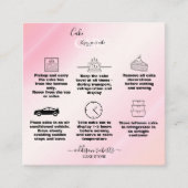 ピンクモダン金ゴールドウォーターカラーケ気にーキ スクエア名刺 (正面)