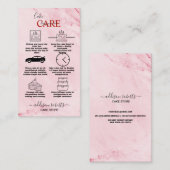 ピンクモダン金ゴールドウォーターカラーケ気にーキ 名刺 (正面/裏面)