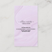 ピンクモダン金ゴールドウォーターカラー気にキャンドルビジネスC 名刺 (裏面)