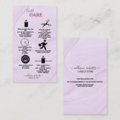 ピンクモダン金ゴールドウォーターカラー気にキャンドルビジネスC 名刺 (正面/裏面)