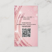 ピンクモダン金ゴールドウォーターカラー気にケーキビジネスC 名刺 (裏面)