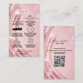 ピンクモダン金ゴールドウォーターカラー気にケーキビジネスC 名刺 (正面/裏面)