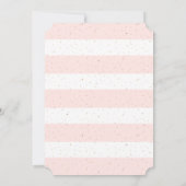 ピンクモダン金ゴールドクロススターズガールバプテスマ 招待状 (裏面)