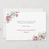 ピンクモダン金ゴールドクロス確認サンキューカード 招待状 (裏面)