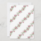 ピンクモダン金ゴールドクロス&アーチの確認 招待状 (裏面)