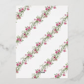 ピンクモダン金ゴールドクロス&アーチの確認 箔招待状 (裏面)