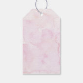 ピンクモダン金ゴールドプリンセス城誕生日 ギフトタグ (裏面)