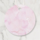 ピンクモダン金ゴールドプリンセス城誕生日 フェイバータグ (裏面)