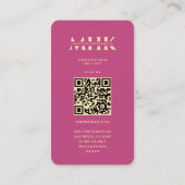 ピンクモダン金ゴールドプロフェッショナルモノグラムマーケティング 名刺 (裏面)