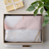 ピンクモダン金ゴールド大理石スモールビジネスパッケージ 薄葉紙 (ギフト)