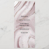 ピンクモダン金ゴールド大理石ロゴサロン価格表メニュー メニュー (裏面)