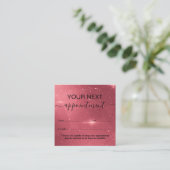 ピンクモダン金ゴールド水彩アポイントメントカード 予約カード (スタンド正面)