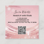 ピンクモダン金ゴールド水彩アポイントメントカード 予約カード (裏面)